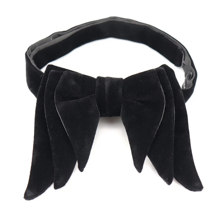 Mens Black Velvet Bow Tie